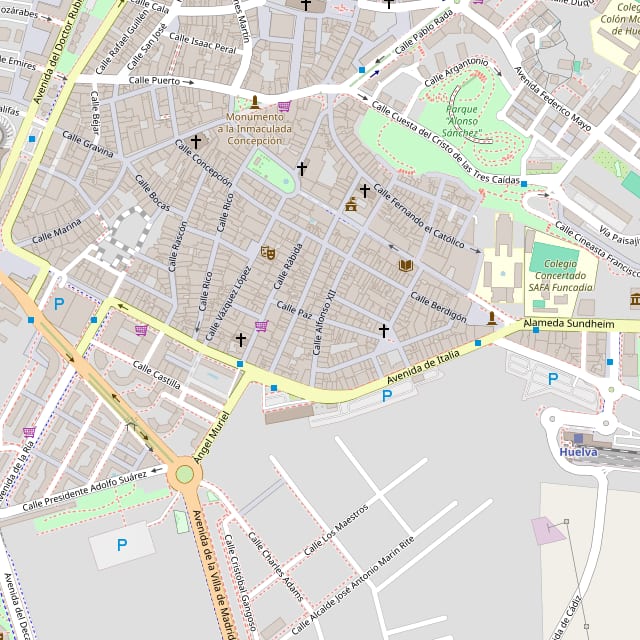 Mapa de la ubicación de Tricap en Huelva